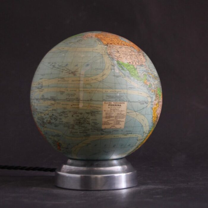 vintage french art deco illuminated globe from perrina 9