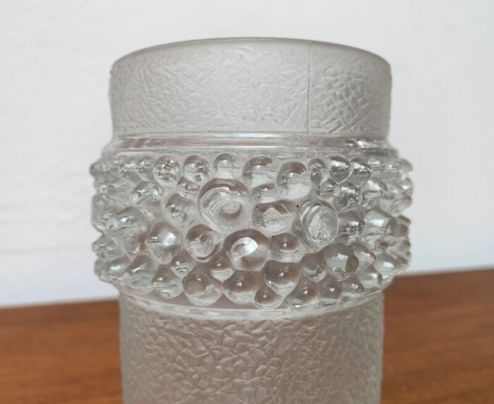 vintage french glass spike vase 1970s 2