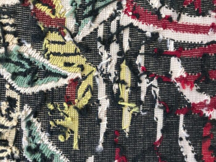 vintage french modern needlepoint tapestry 11