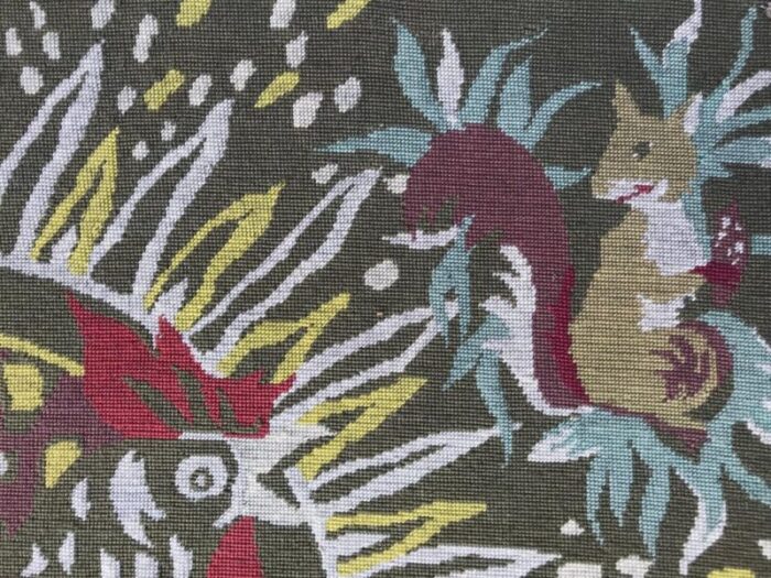 vintage french modern needlepoint tapestry 4