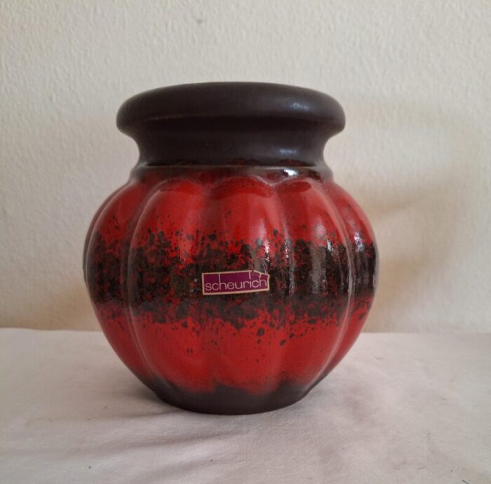 vintage german ceramic vase from scheurich 1970s 8201