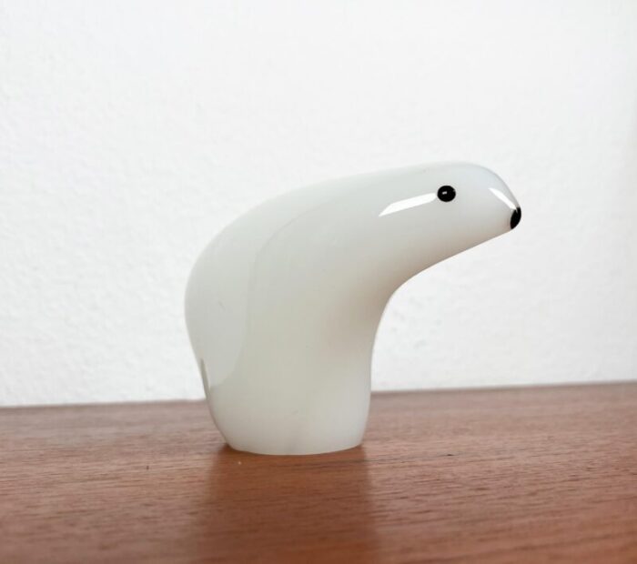 vintage glas icebear figurine 1970s 0789