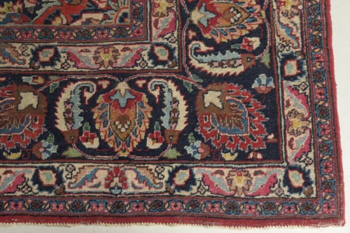 vintage handwoven mashad rug 11