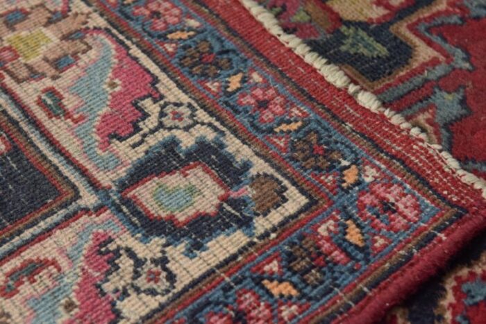 vintage handwoven mashad rug 14