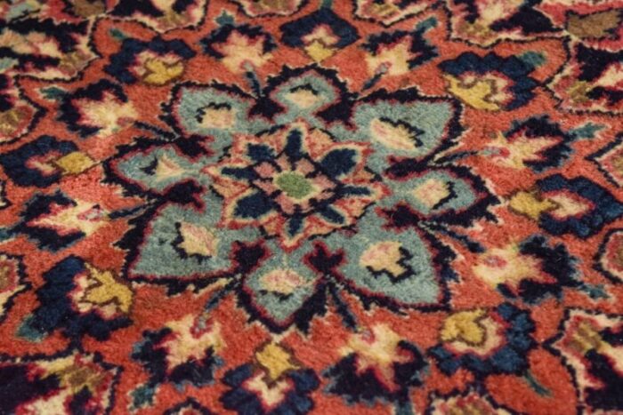 vintage handwoven mashad rug 4