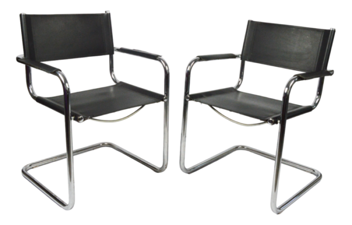 vintage italian chairs with armrests 1980s set of 2 3470