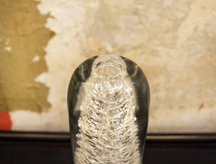 vintage italian murano crackle glass vase by alfredo barbini 1960s 4