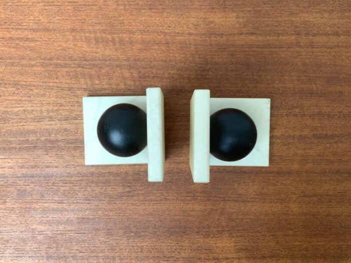 vintage italian postmodern alabaster bookends set of 2 5