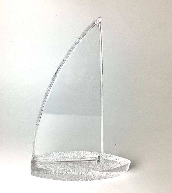 vintage lucite sailboat mid century modern nautical home decor sculpture 7447