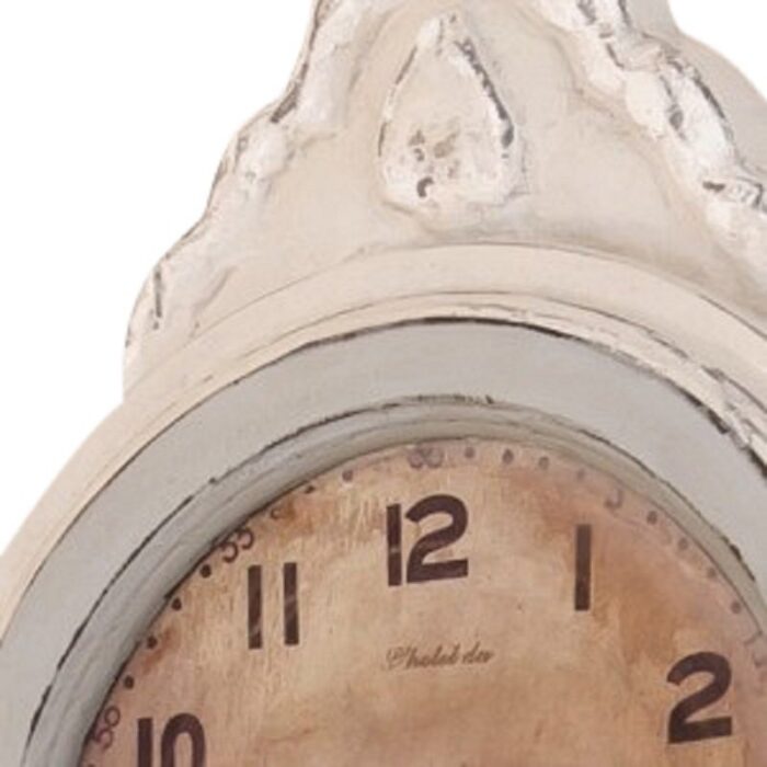 vintage mora wall clock in white and grey 3