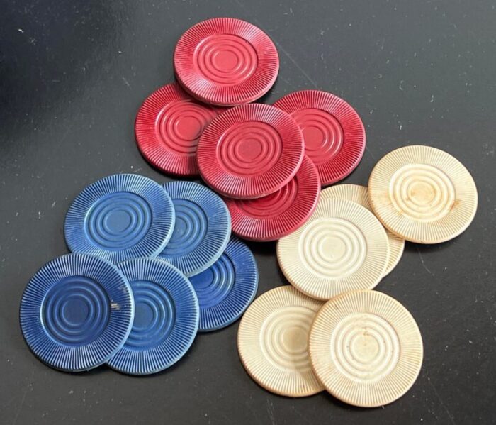 vintage oak poker chips rotating caddy w faux snakeskin cover 2282