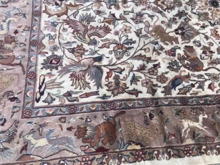 vintage pakistani wool and silk rug 17