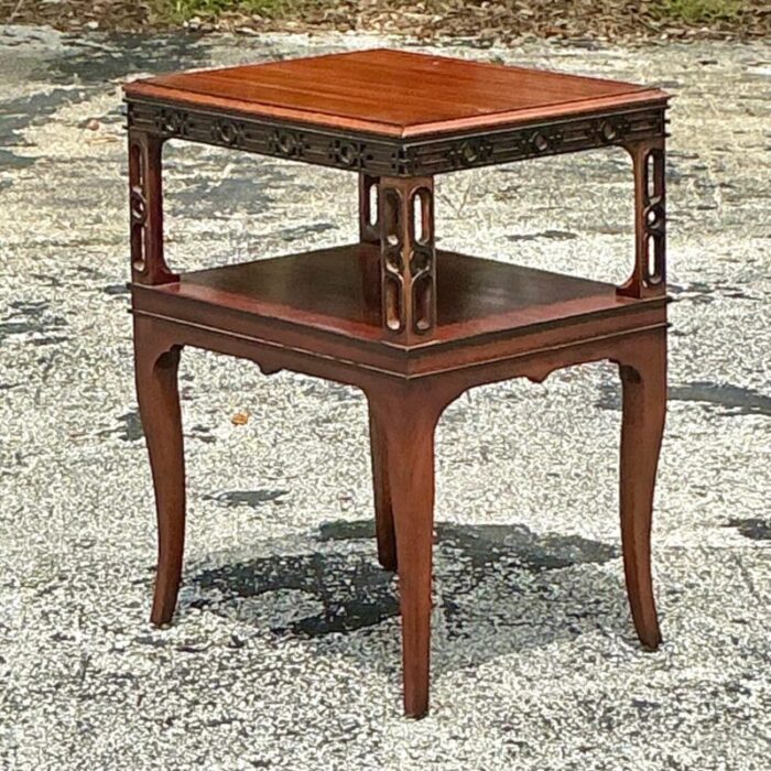 vintage regency fretwork side table 0387