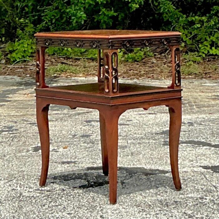 vintage regency fretwork side table 3091