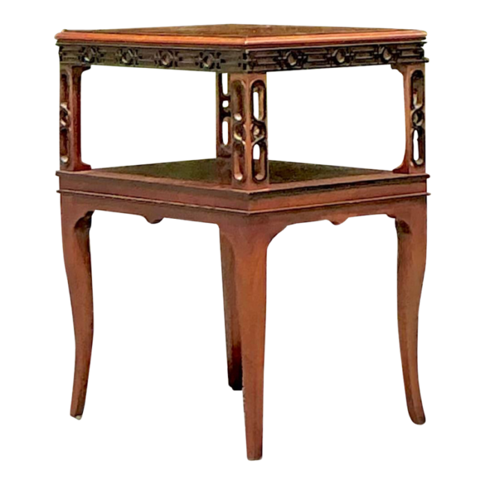 vintage regency fretwork side table 7908