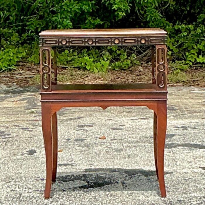 vintage regency fretwork side table 8166