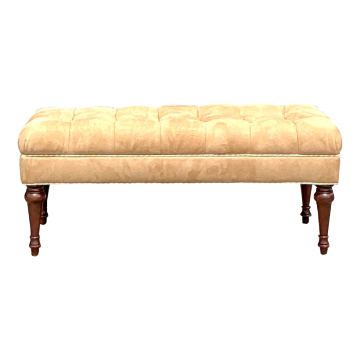 vintage regency tufted bench 1687