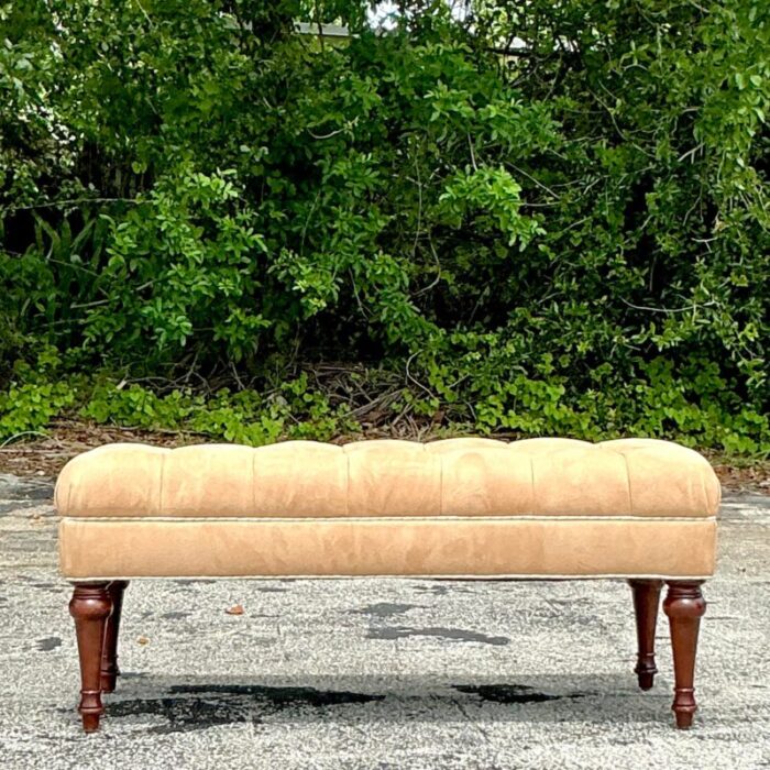 vintage regency tufted bench 4984