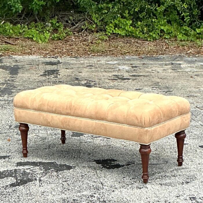 vintage regency tufted bench 6415