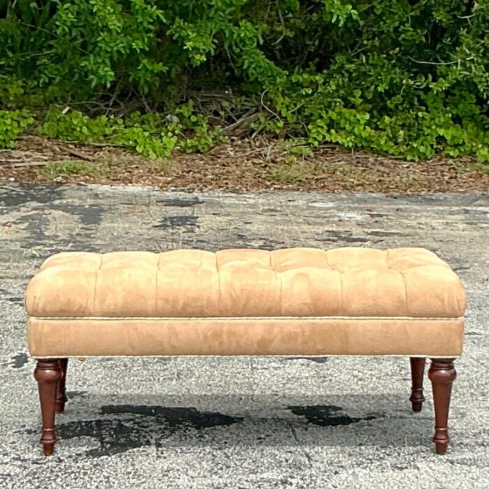 vintage regency tufted bench 8369