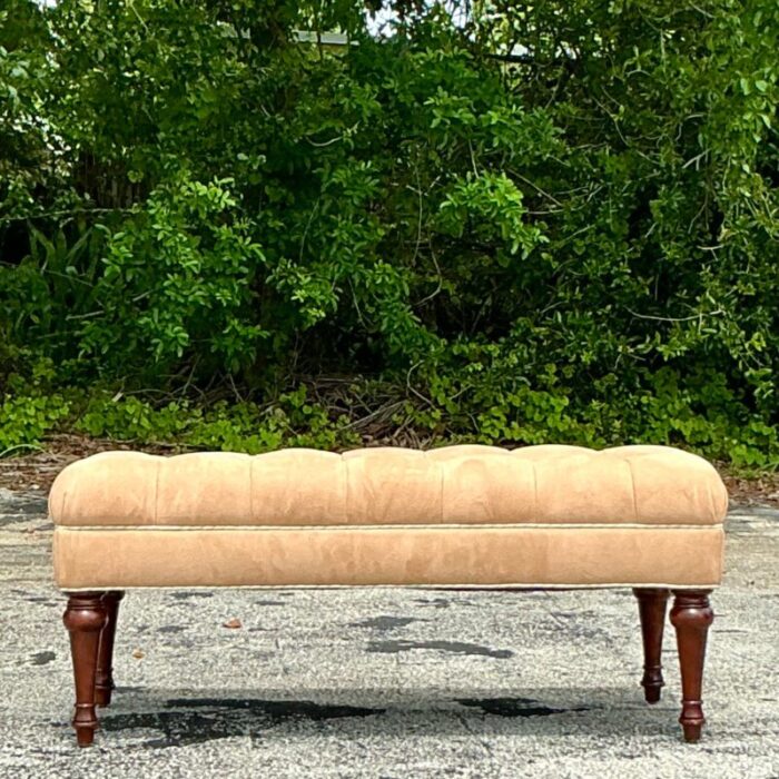 vintage regency tufted bench 9626