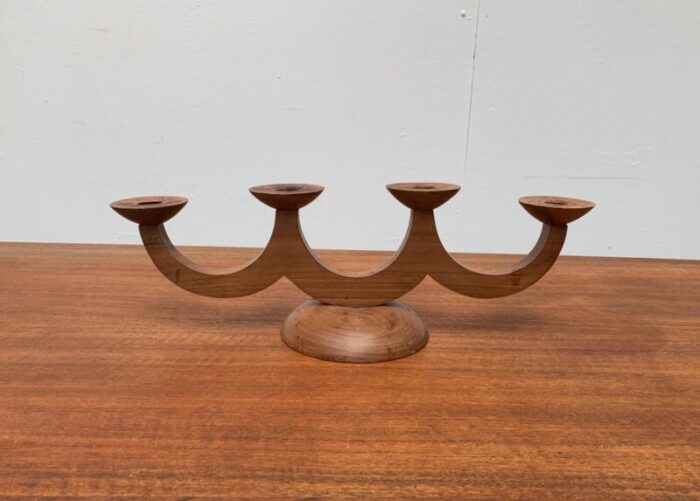 vintage scandinavian wooden candle holder 12