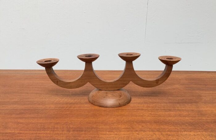 vintage scandinavian wooden candle holder 15