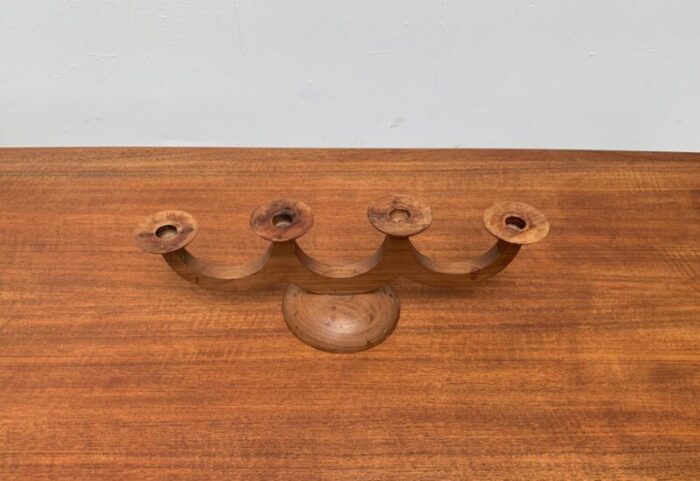 vintage scandinavian wooden candle holder 7