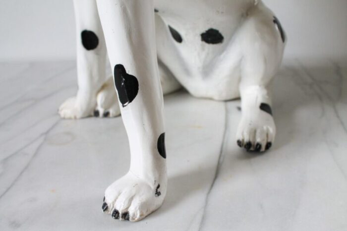 vintage seated dalmatian statue 7921