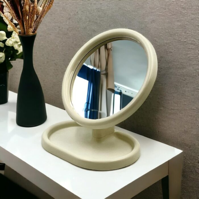 vintage space age off white vanity mirror by olaf von bohr for gedy 1970s 1773