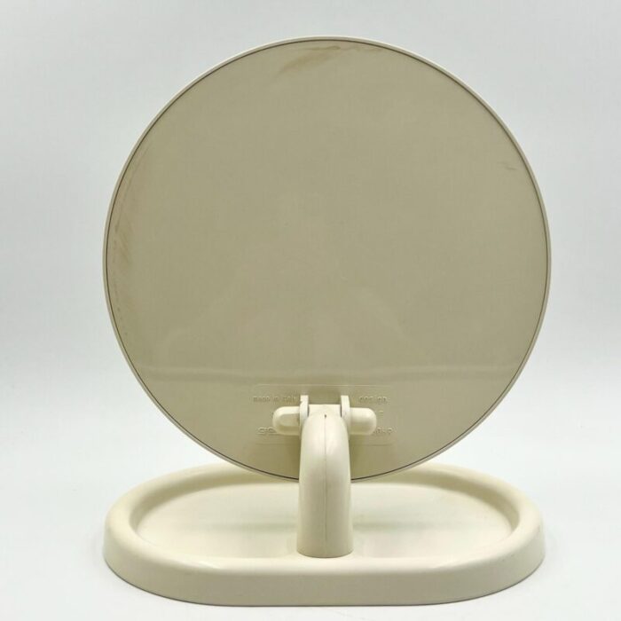 vintage space age off white vanity mirror by olaf von bohr for gedy 1970s 9821