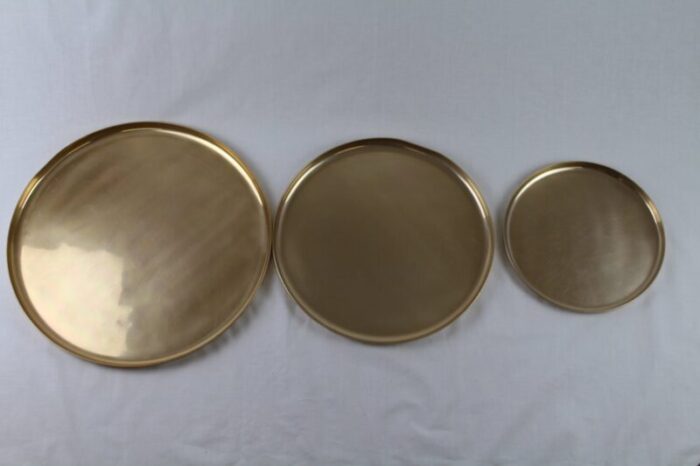 vintage trays by fritz august breuhaus de groot for zeppelin metallwerke 1930s set of 3 1