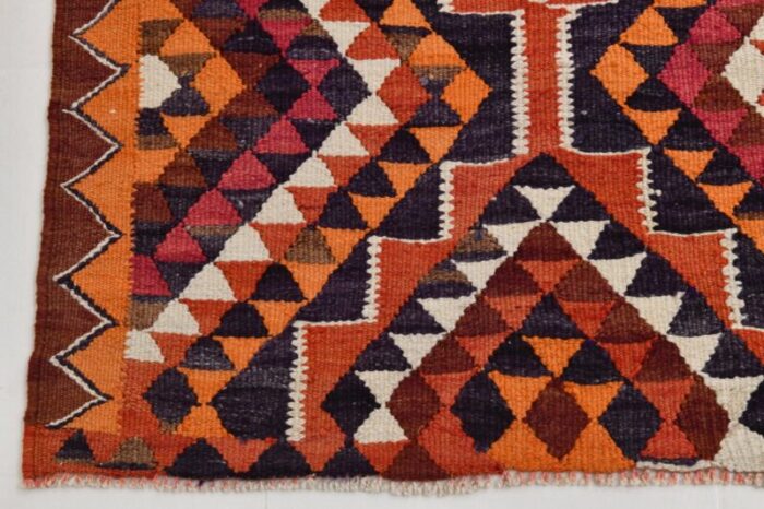 vintage turkish kilim runner rug 11