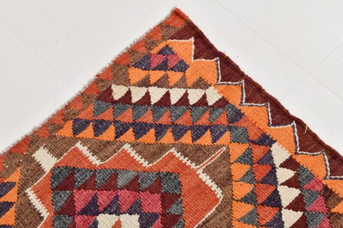 vintage turkish kilim runner rug 13