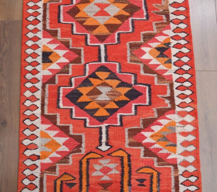 vintage turkish kilim runner rug 5 1