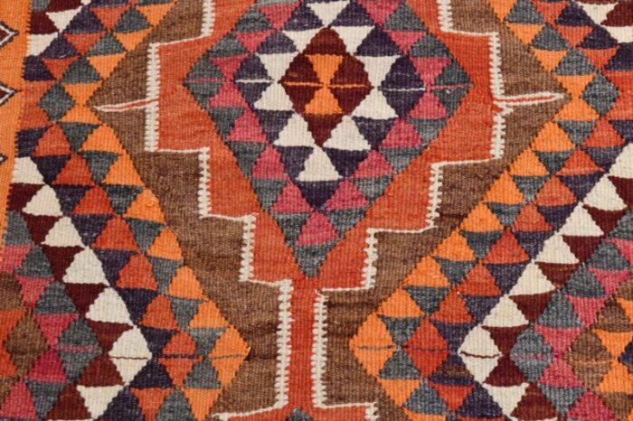 vintage turkish kilim runner rug 7