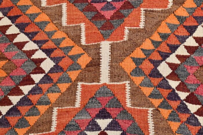 vintage turkish kilim runner rug 8