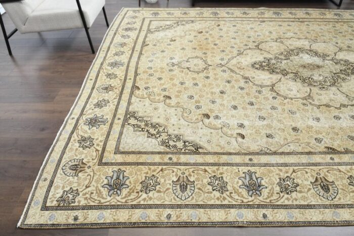 vintage turkish oushak rug 4