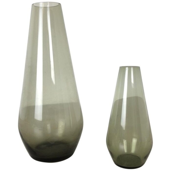 vintage turmaline vases by wilhelm wagenfeld for wmf germany 1960s set of 2 1