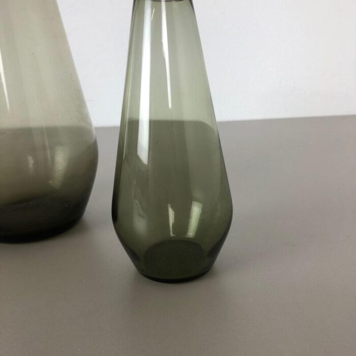 vintage turmaline vases by wilhelm wagenfeld for wmf germany 1960s set of 2 10