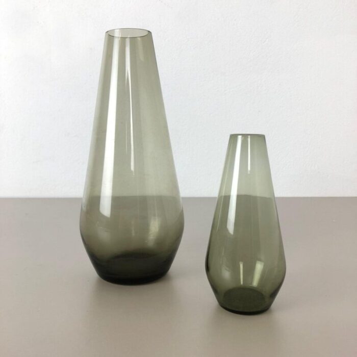 vintage turmaline vases by wilhelm wagenfeld for wmf germany 1960s set of 2 2