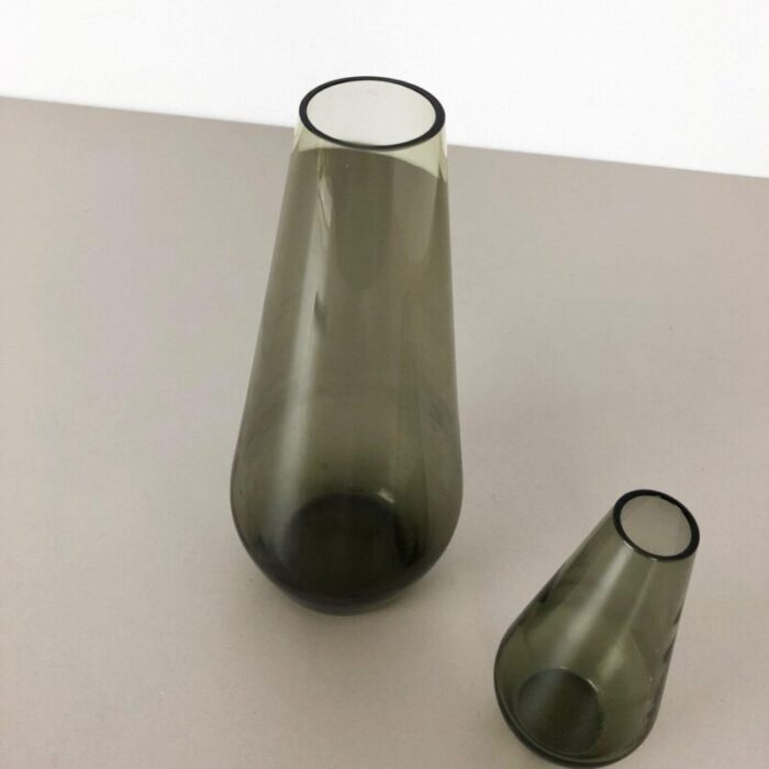 vintage turmaline vases by wilhelm wagenfeld for wmf germany 1960s set of 2 3