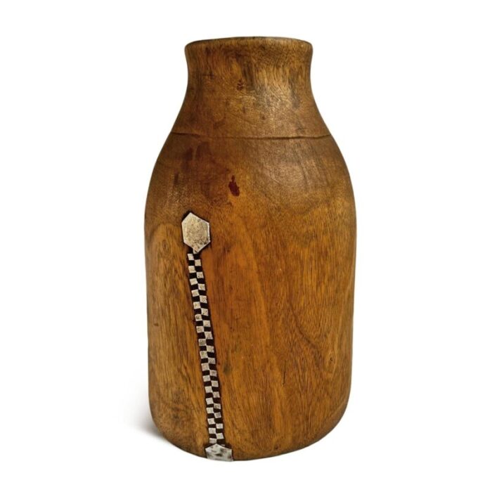 vintage tutsi wood jar 0474