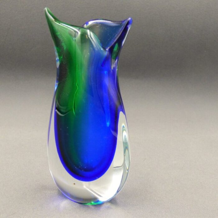 vintage vase in glass by flavio poli for seguso 1950s 1