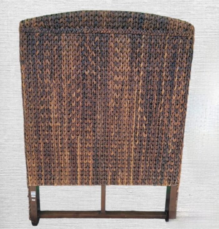 vintage woven braided variegated stained seagrass extra tall twin size headboards a pair 4391