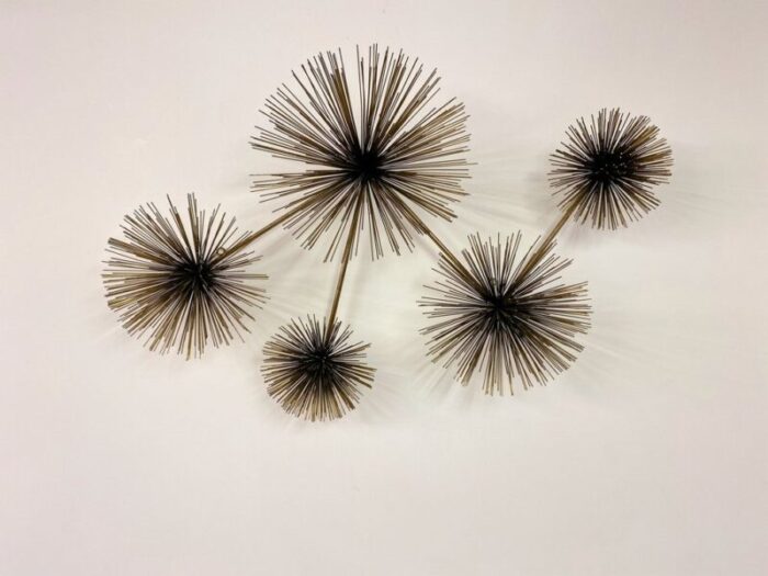 wall mounted starburst sculpture by curtis jere 1970s 12