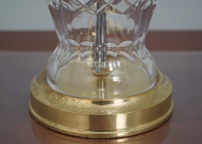 waterford crystal and brass table lamp 9437