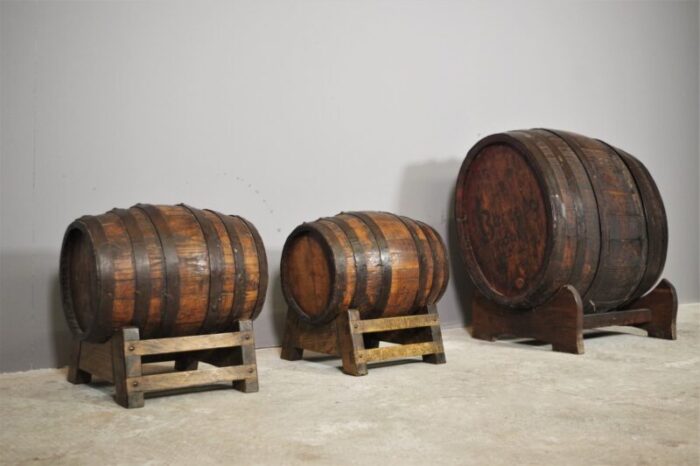 wine barrels 1950s set of 3 4