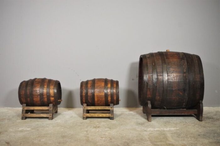 wine barrels 1950s set of 3 5